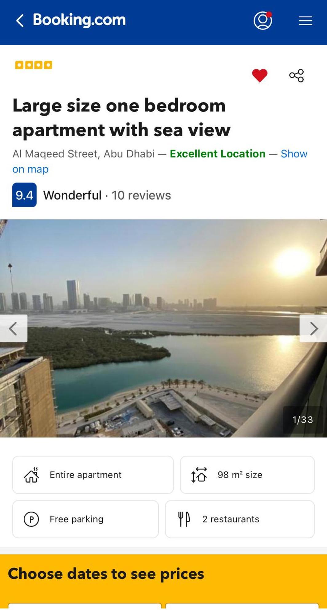 Large Size One Bedroom Apartment With Sea View Abu Dhabi Eksteriør bilde